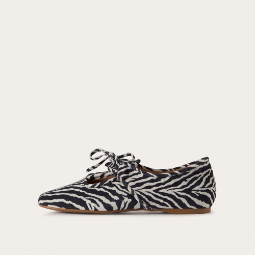 Parpar półbuty, zebra welur